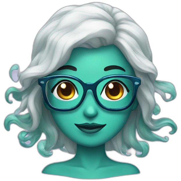 Mermaid in glasses emoji