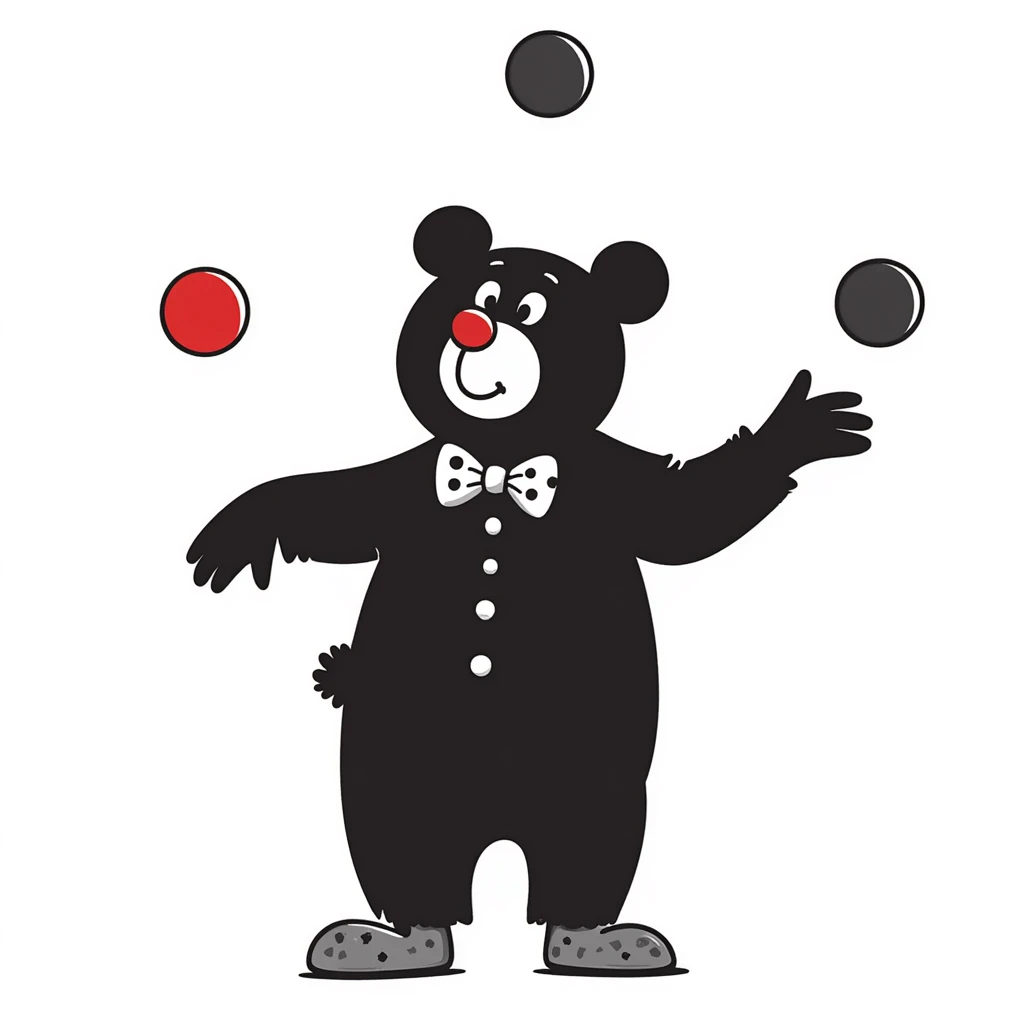bear clown emoji