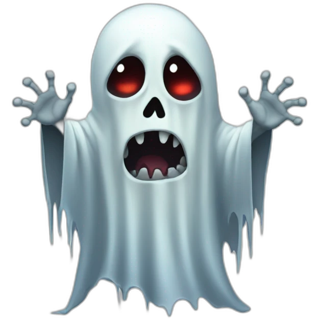 Ghost in form of zombie emoji