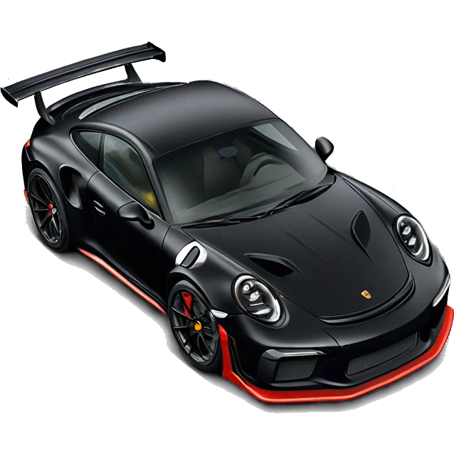 Black Porsche 992 GT3 RS with red details emoji