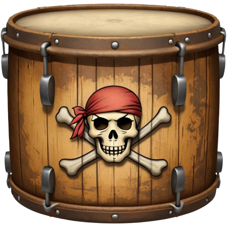 pirates stencile on drum emoji