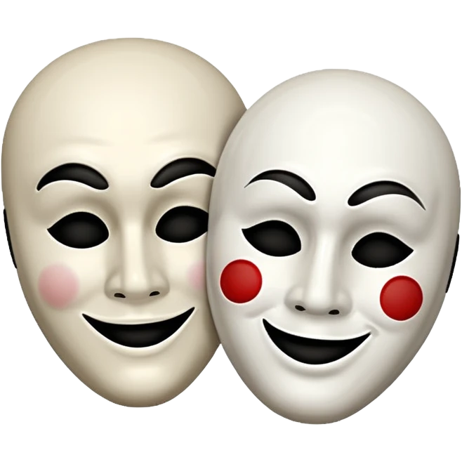 Tragedy and comedy mask happy and sad  emoji