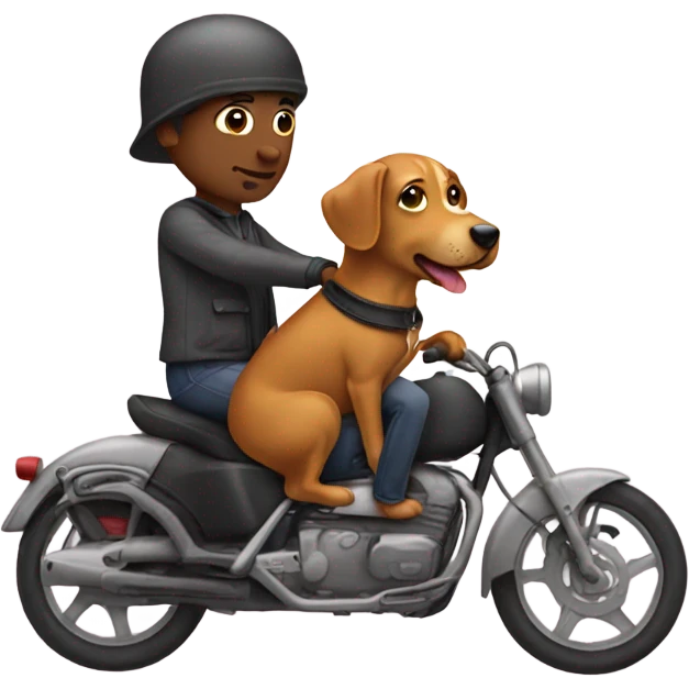 2 personride on dog emoji