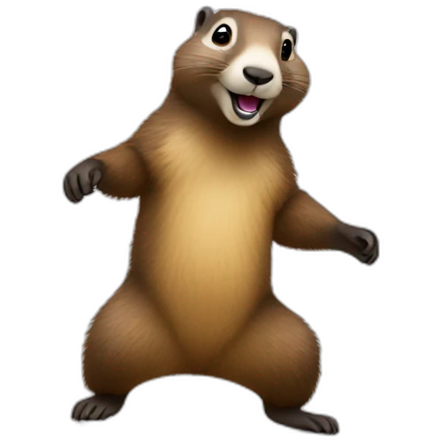 marmot dancing at a party emoji