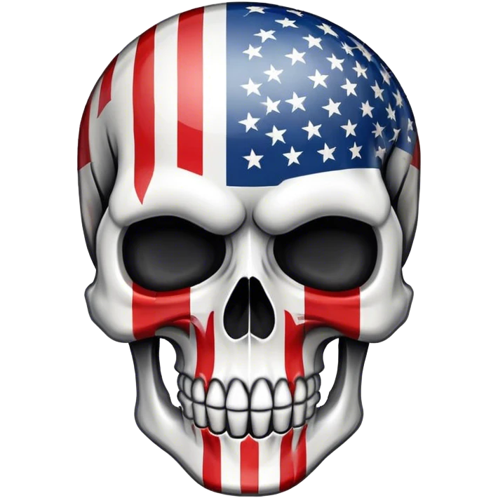 American flag skull emoji