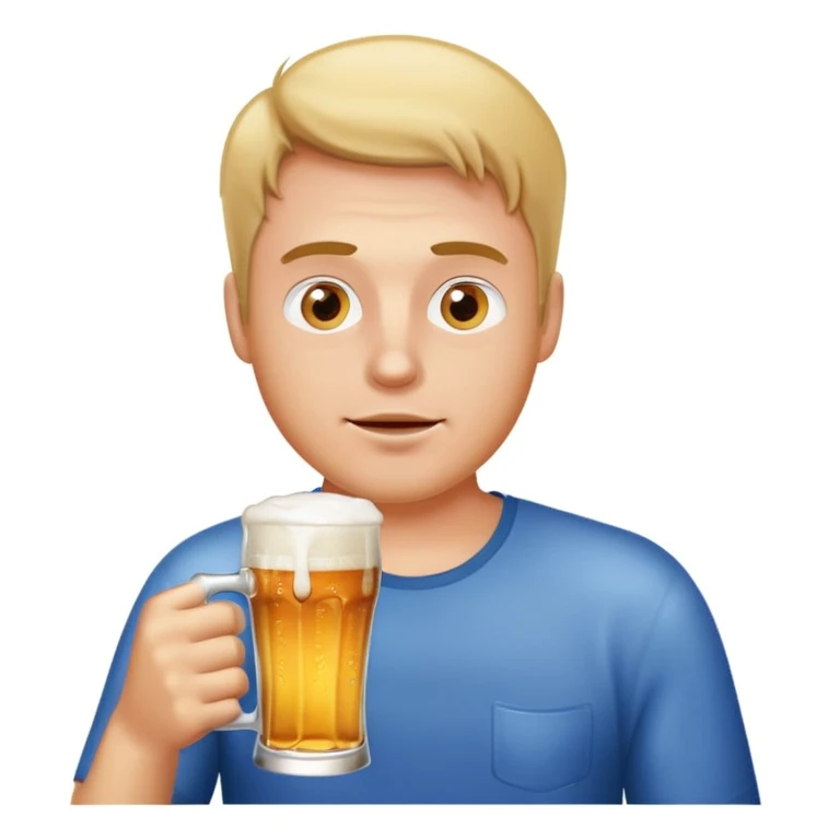 A man drinking beer emoji