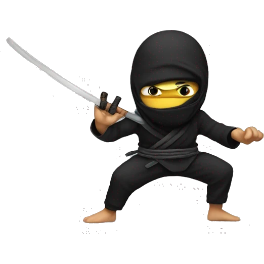 Ninja playing dead emoji