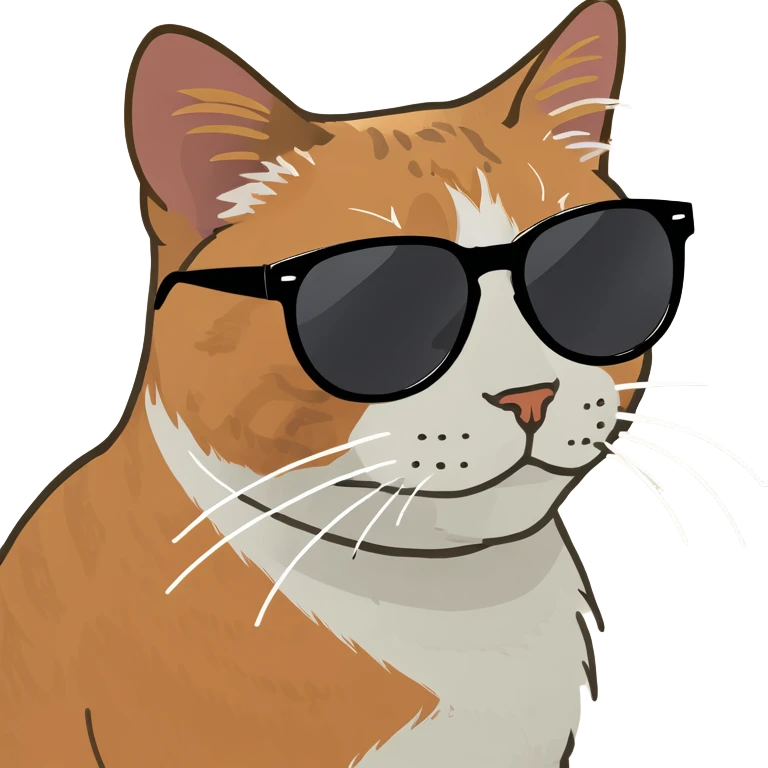 Cat with sunglasses emoji