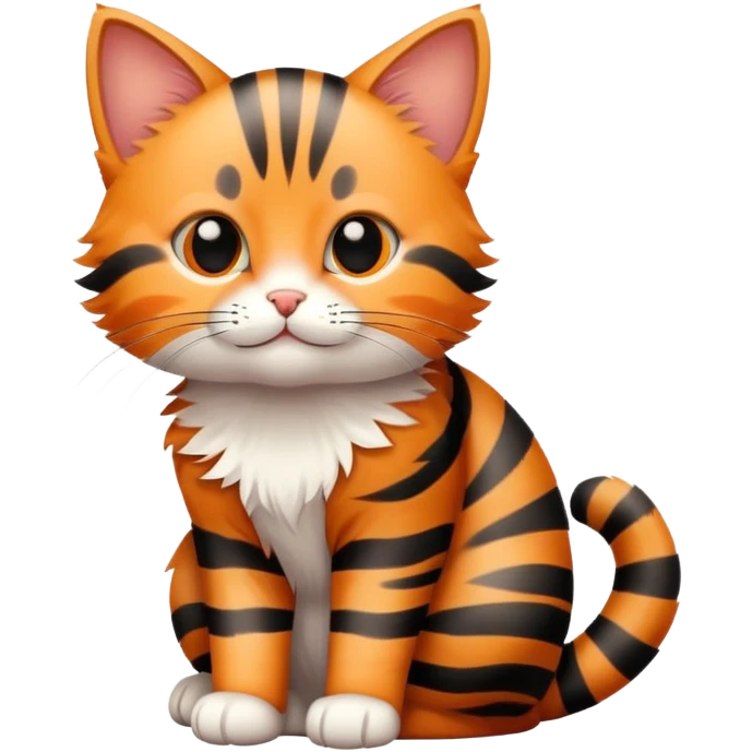 Tabby cat cub sitting  emoji