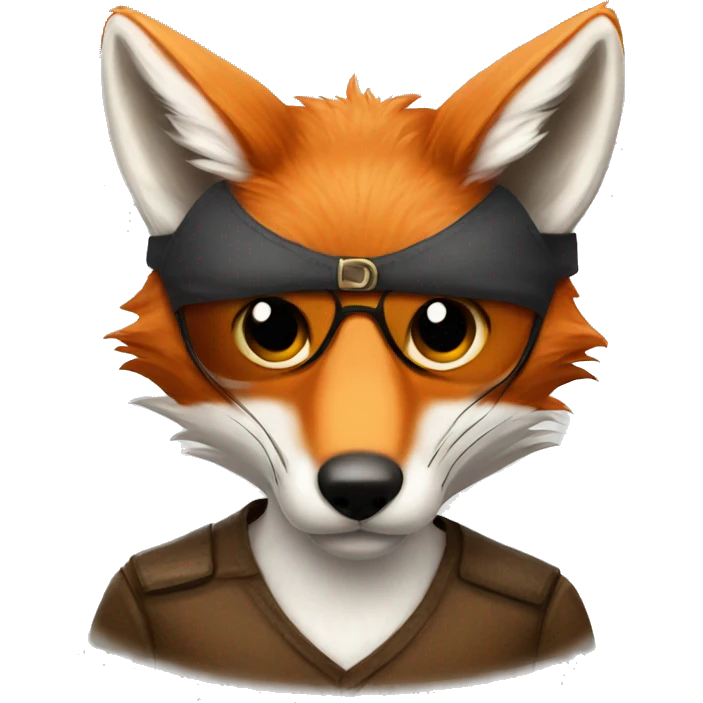Fox with eyepatch emoji