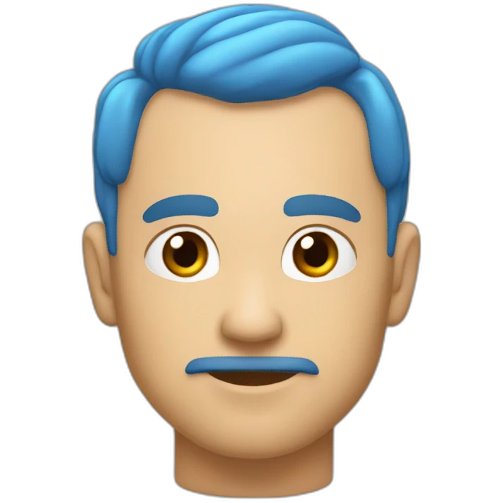 kruang azul claro com pontas vermelhas emoji