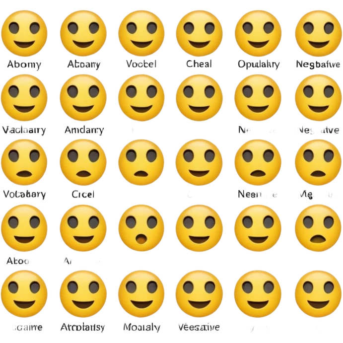 “Provide 5 emojis for Antonyms / Opposite / Negative meaning in Excel vocabulary sheet.” emoji