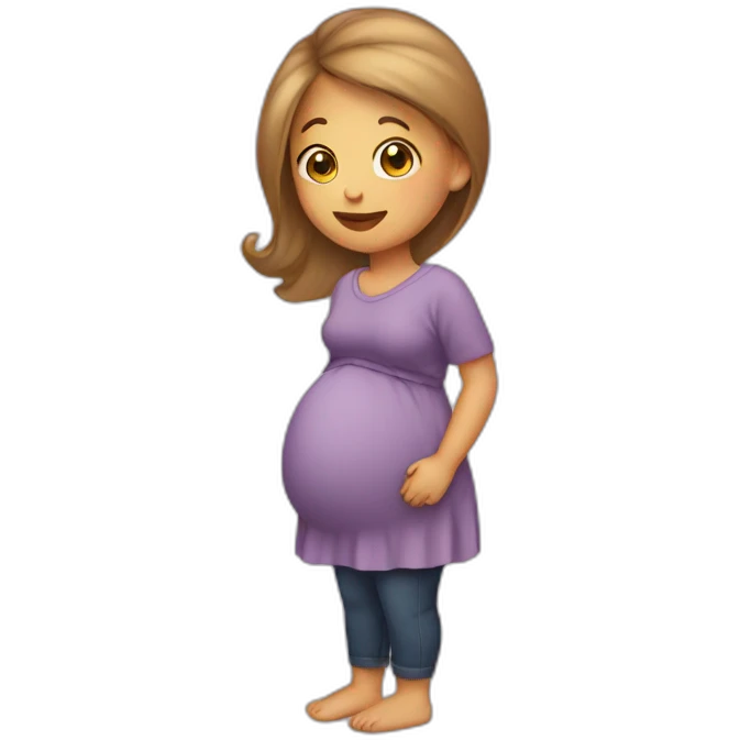 Pregnant baby profile emoji