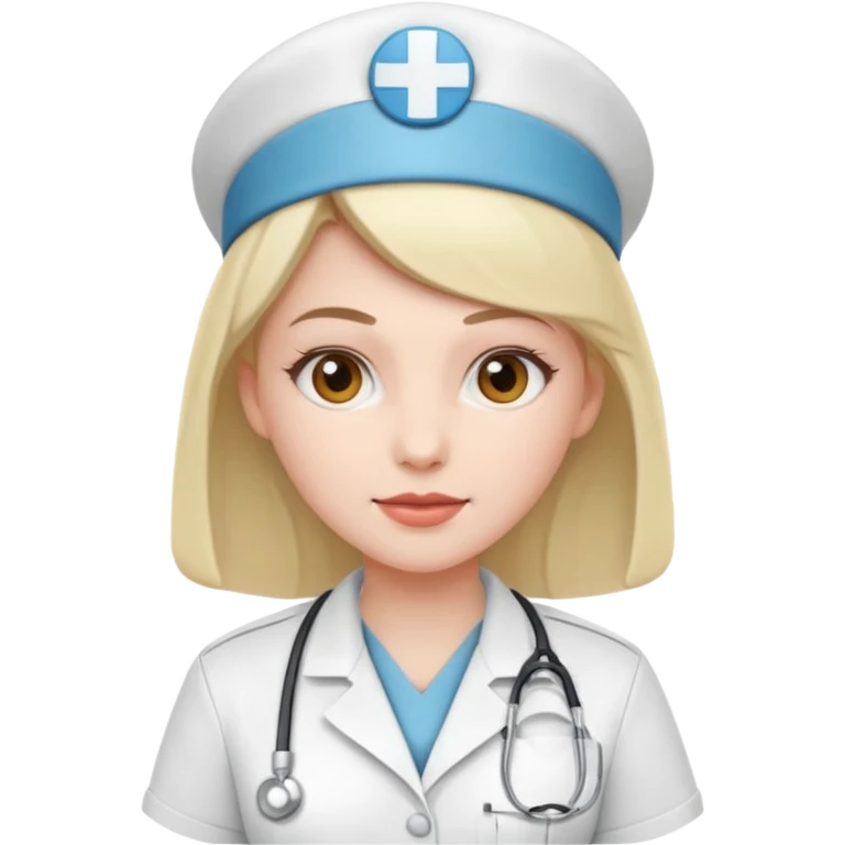 nurse wearing white uniform emoji