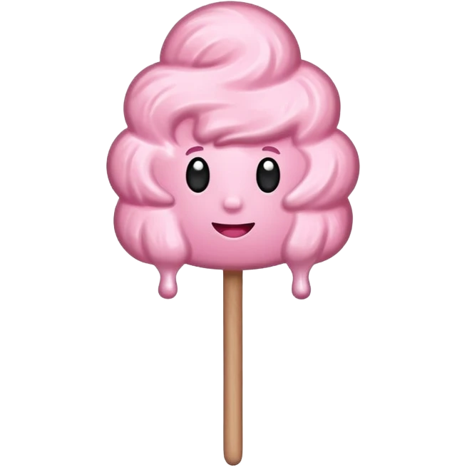 pink cotton candy on a stick emoji