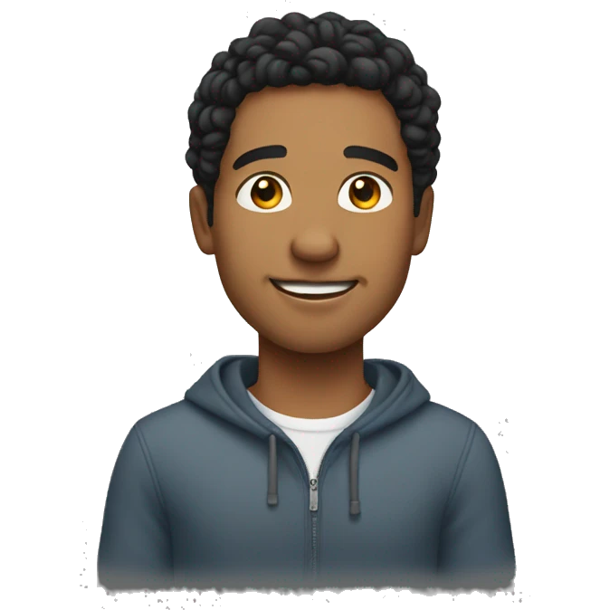a mixed race man who spins emoji