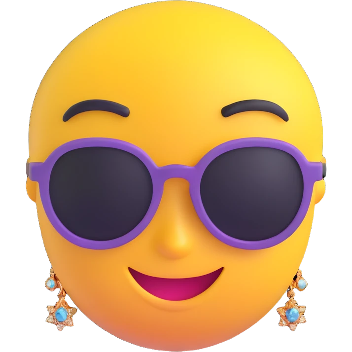 gangsta character, 3D emoji style, flashy jewelry, cool attitude emoji