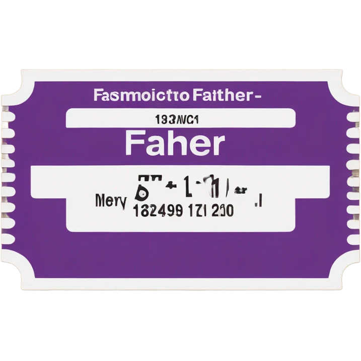 A movie ticket that says “FAHIER” emoji