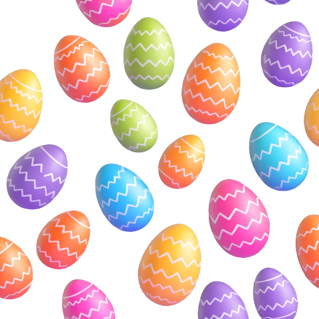 shiny Easter eggs with intricate designs emoji