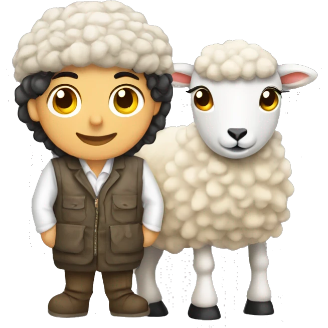 Tajik with a sheep emoji