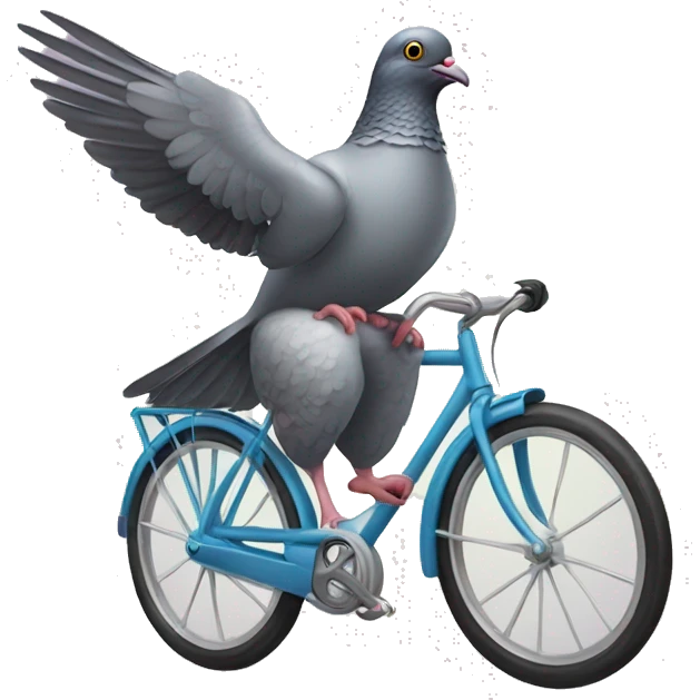 Pigeon on a bike emoji