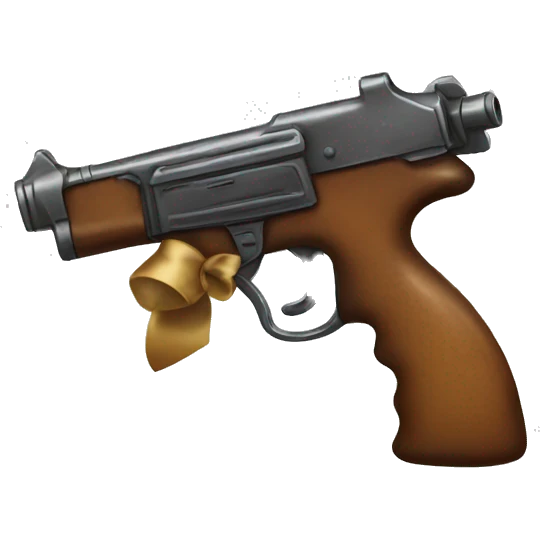 gun with a bow emoji