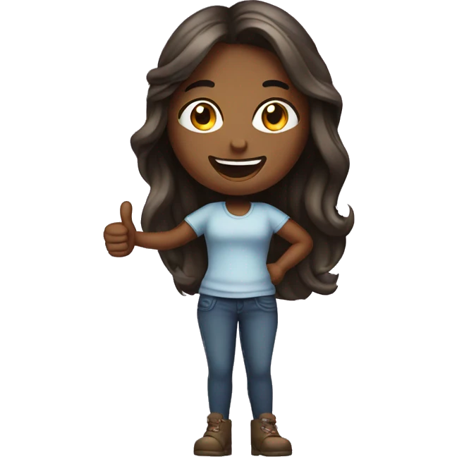 birthday girl thumbs up emoji