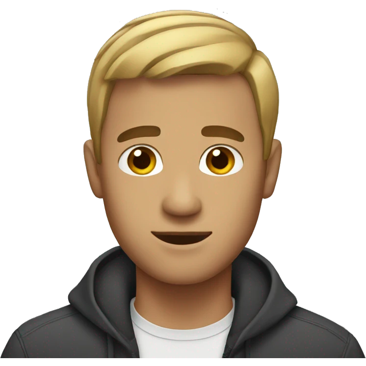 man with short hair emoji
