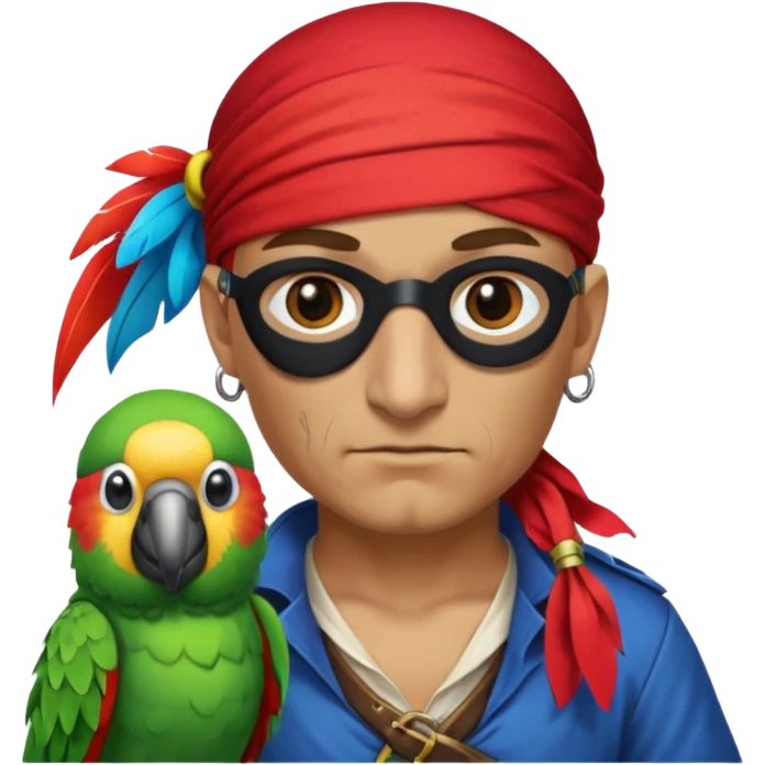 pirate and parrot emoji