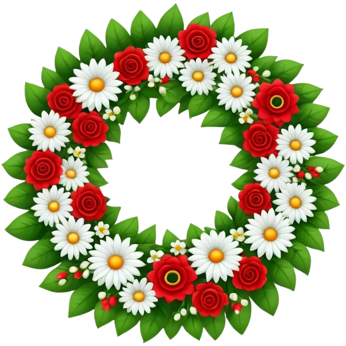 funeral wreath with flowers emoji