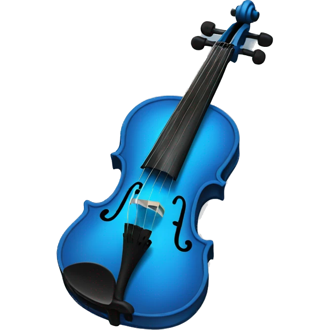 Blue violin emoji