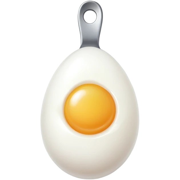 Spoon with egg head  emoji