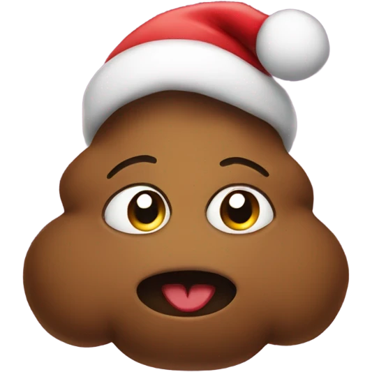 Christmas poo emoji