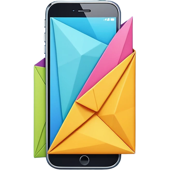 origami smartphone emoji