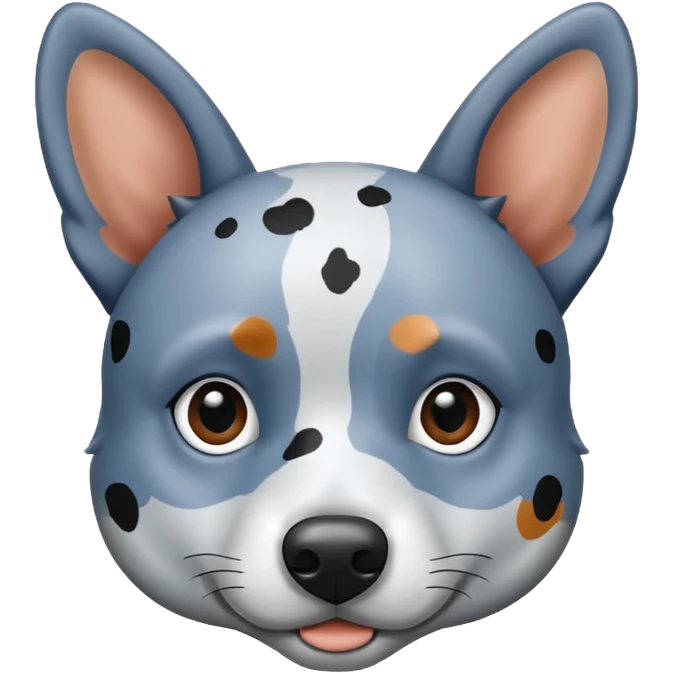 all grey spotted blue heeler emoji
