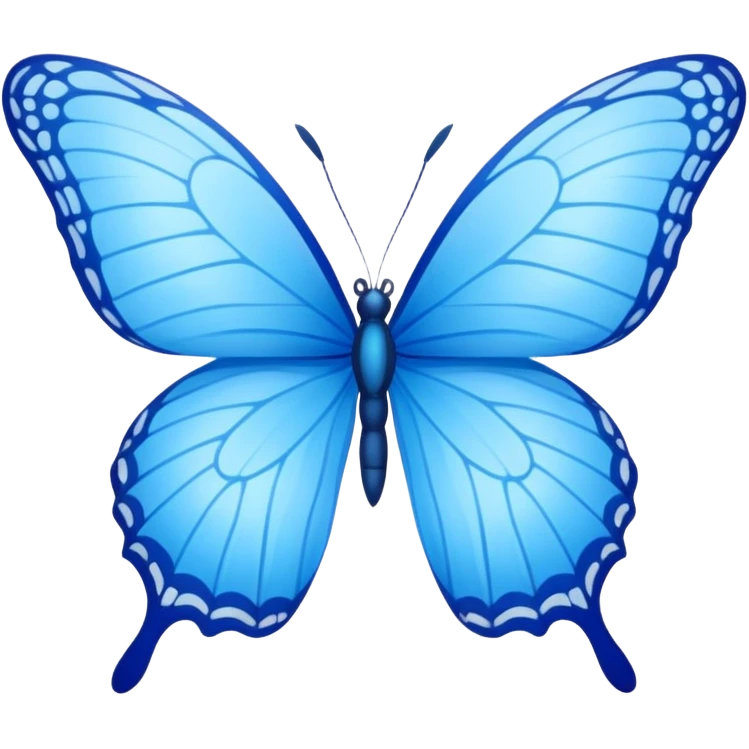 Blue butterfly emoji