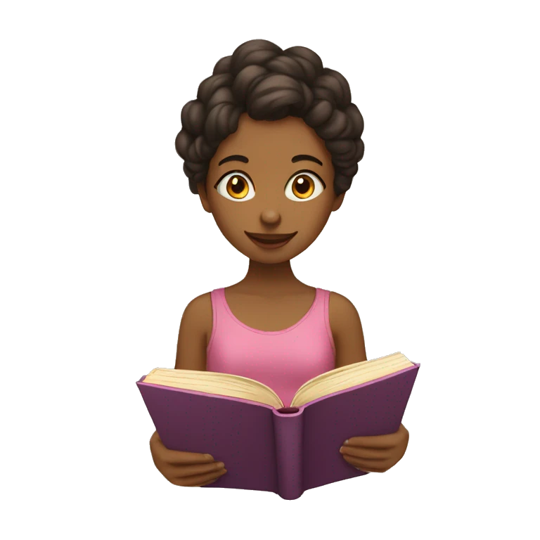 fille énervée qui lis un livre emoji