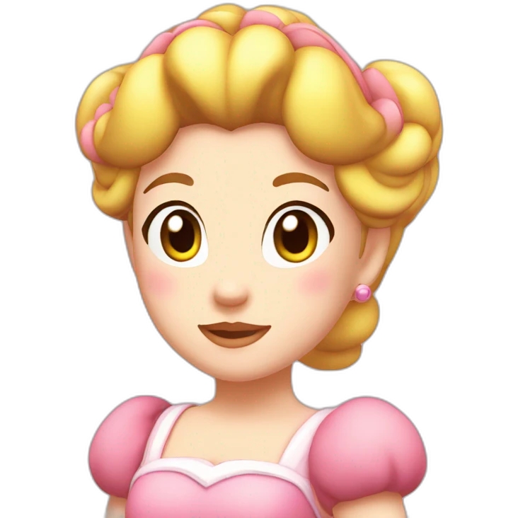 Princess Peach pigtails emoji
