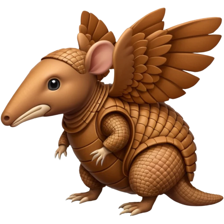 winged armadillo emoji