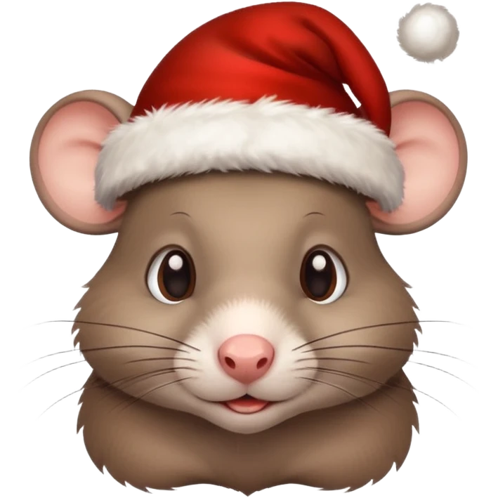 Rat with Christmas hats emoji