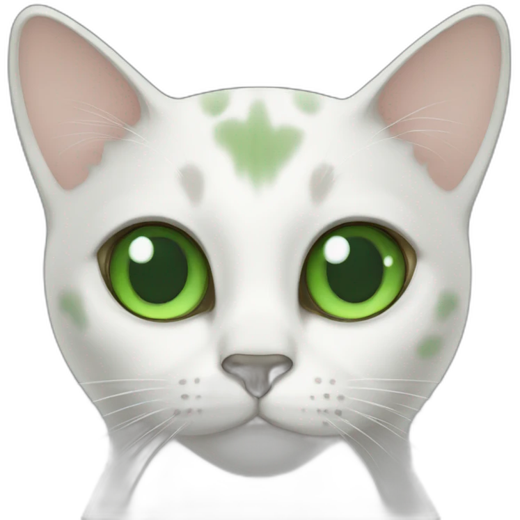 Cat with green eyes emoji