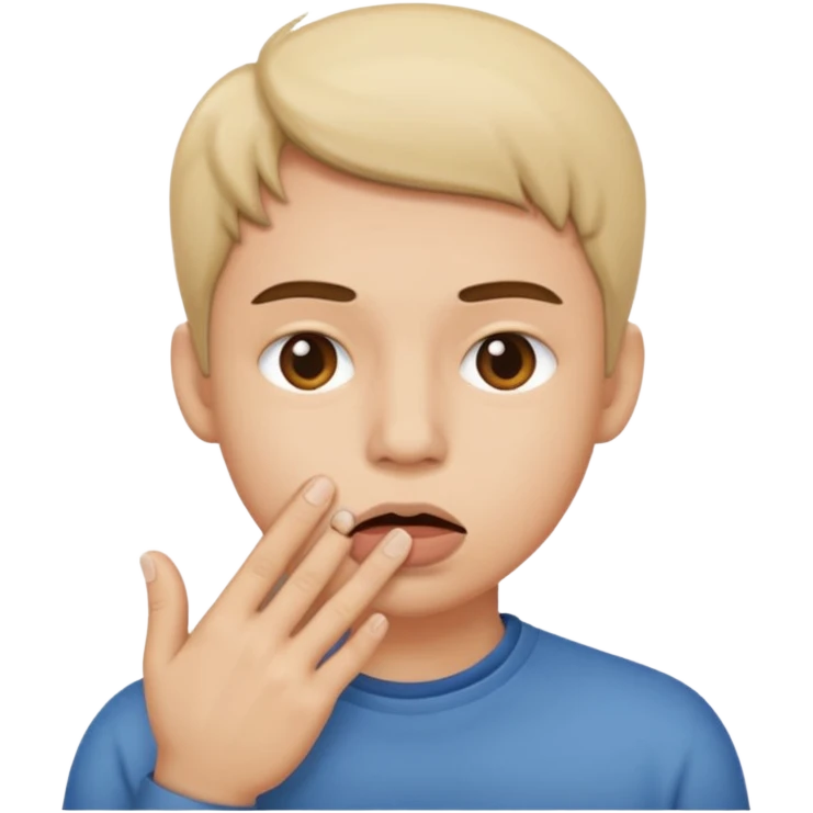 fingers in mouth emoji
