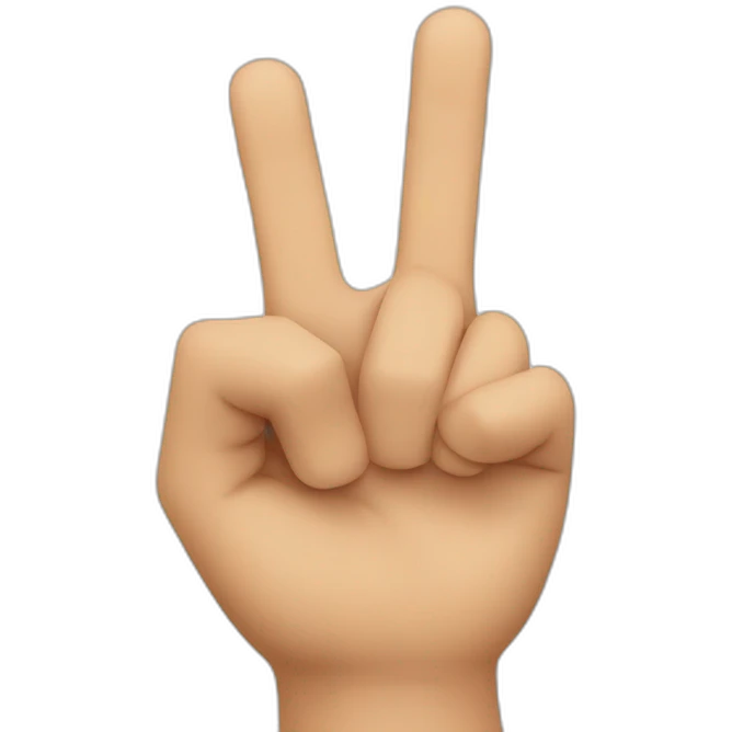 hand pointing 3 fingers emoji