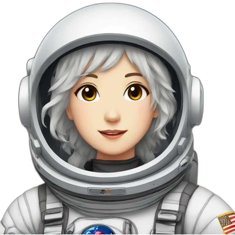 astronaut anime girl emoji