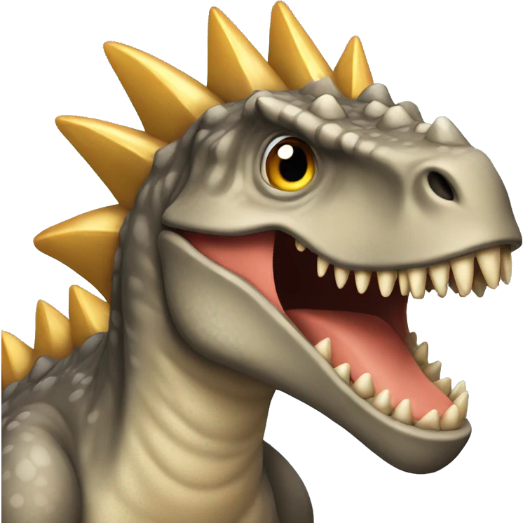 Dinosaur with golden spikes emoji