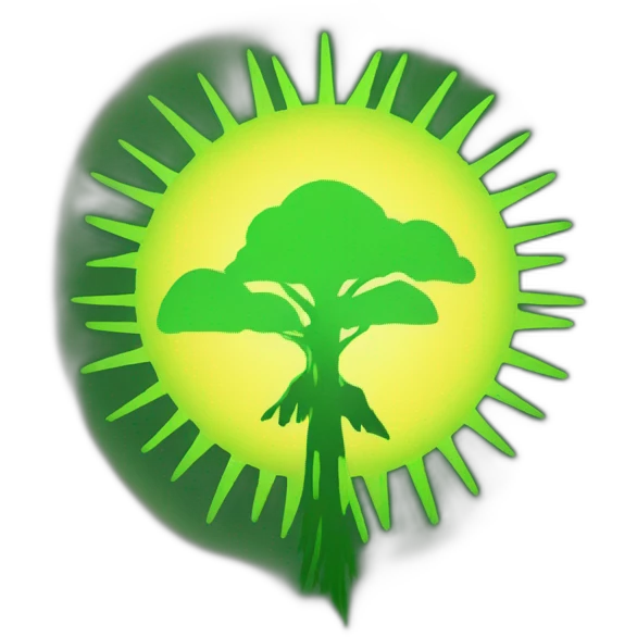 Yellow and green flash symbol emoji