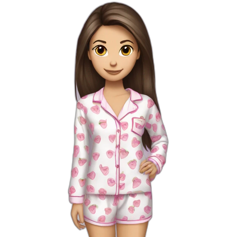 nina dobrev pyjamas emoji