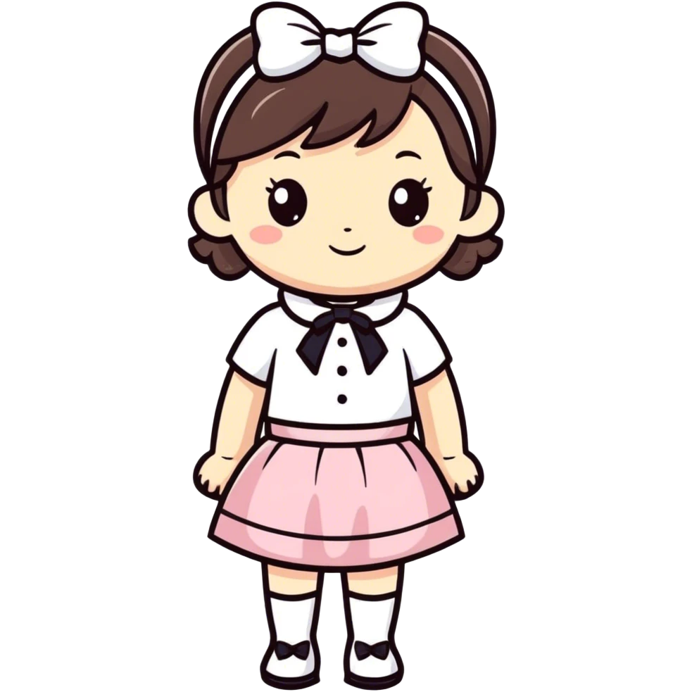 Girl with bow emoji