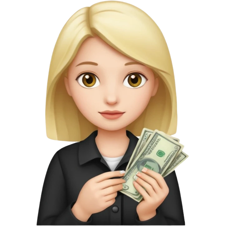 девушка с деньгами emoji