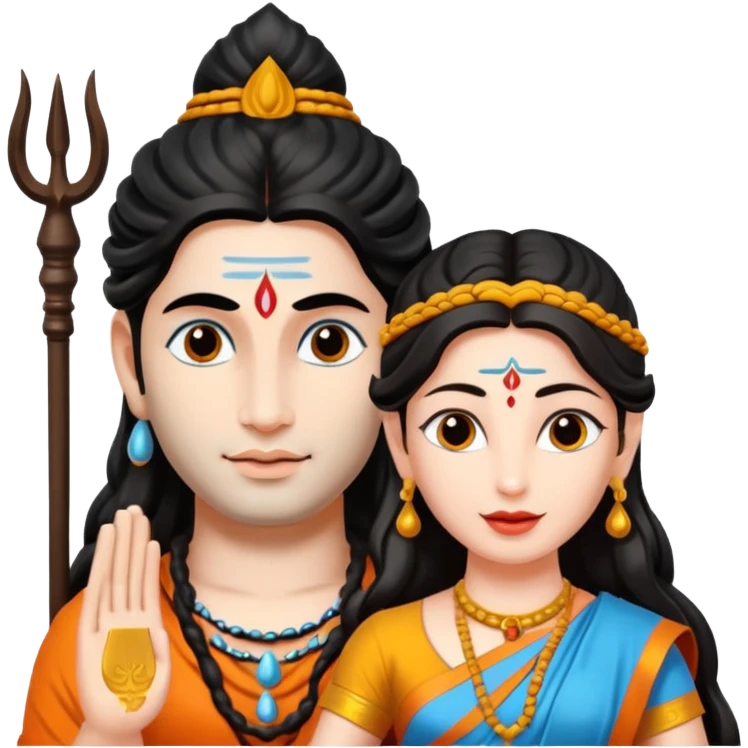 Sitting lord shiva and parvathi emoji